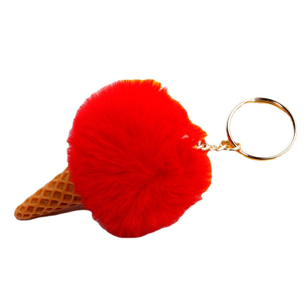 Wholesale Ice Cream Ball Simulation Ice Cream Cone Bag Keychains